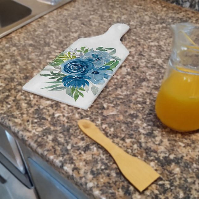 Blue Roses Watercolor Cutting Board (Creator Uploaded)