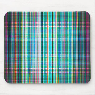 Blue rough stripes pattern mouse mat