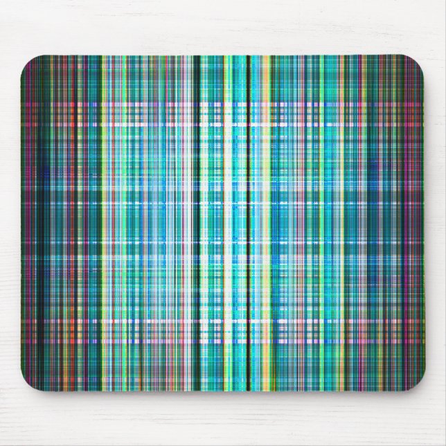 Blue rough stripes pattern mouse mat (Front)