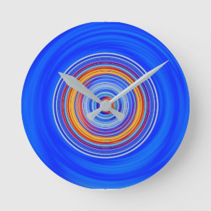 Blue Round Clock