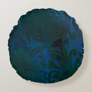 blue round cushion