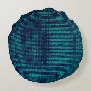 Blue Round Cushion