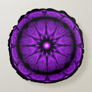 Blue round sacred fabulous ornament cushion