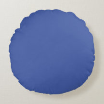 Blue Round Throw Pillow (16")