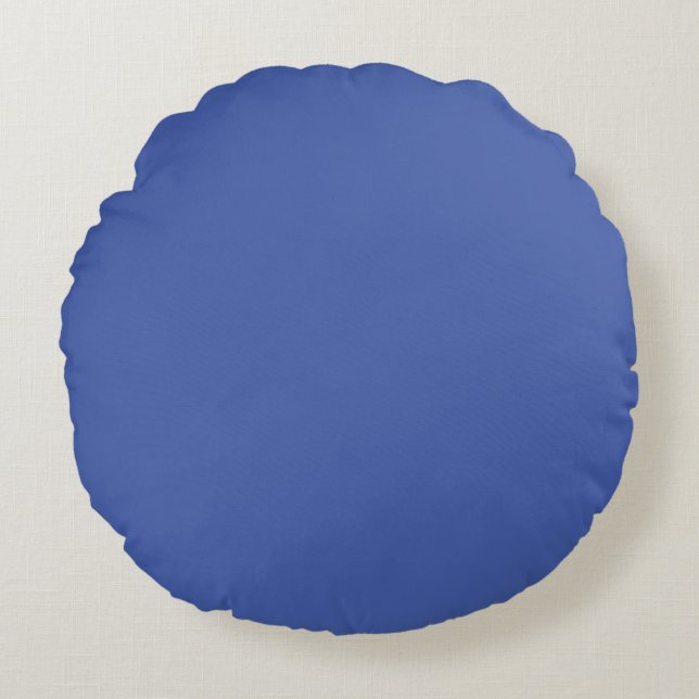 Blue Round Throw Pillow (16") (Front)