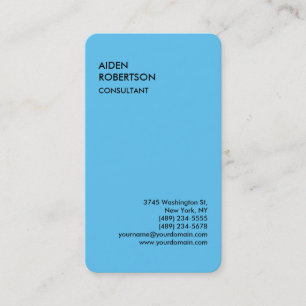 Blue Rounded Exclusive Special Modern Unique Business Card
