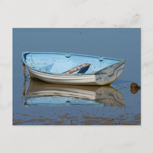 Blue rowing boat postcard (Front)