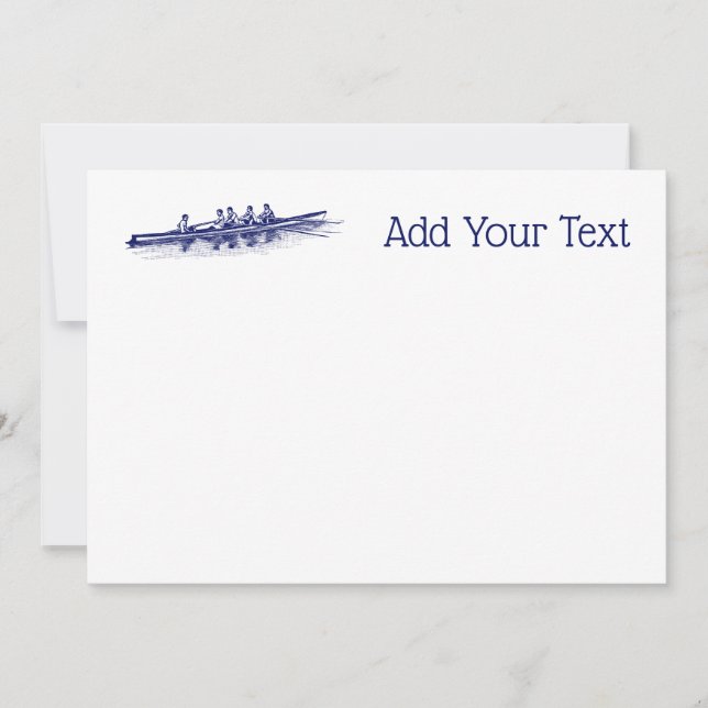 Blue Rowing Rowers Crew Team Water Sports (Front)