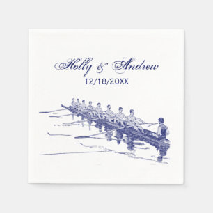 Blue Rowing Rowers Crew Team Water Sports #3 Napkin