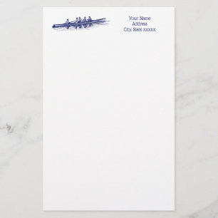 Blue Rowing Rowers Crew Team Water Sports Stationery