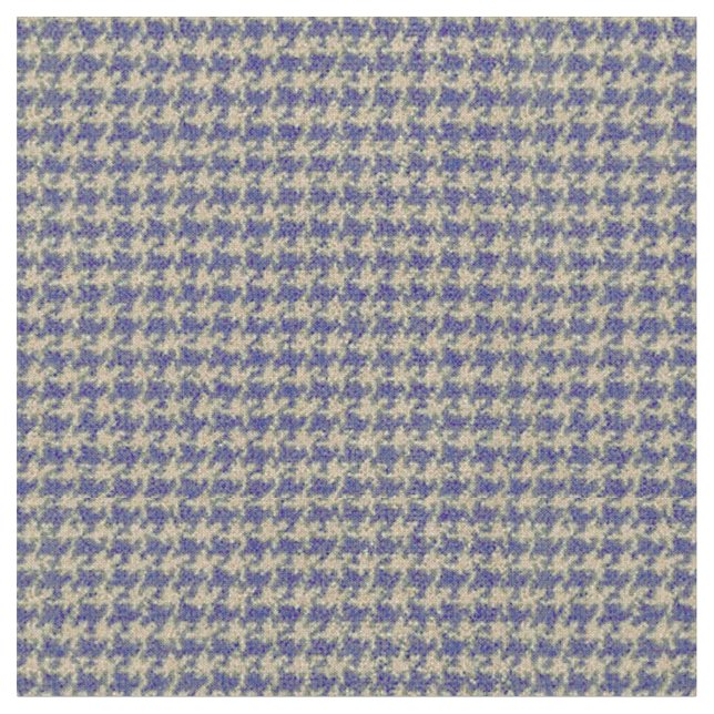 Blue, royal blue, deep sea blue, houndstooth fabric (Close Up)