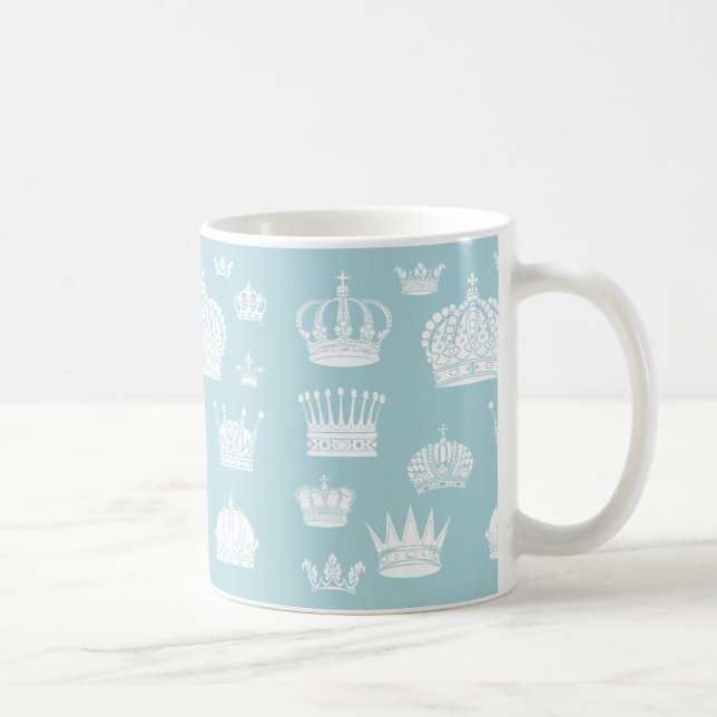 Blue Royal Crown Pattern Mug (Right)
