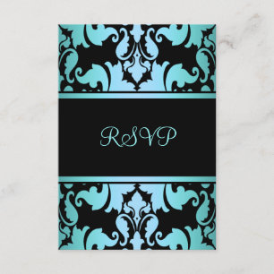 Blue Royal Damask RSVP