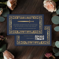 Blue Royal Sword Wedding Website RSVP QR Code