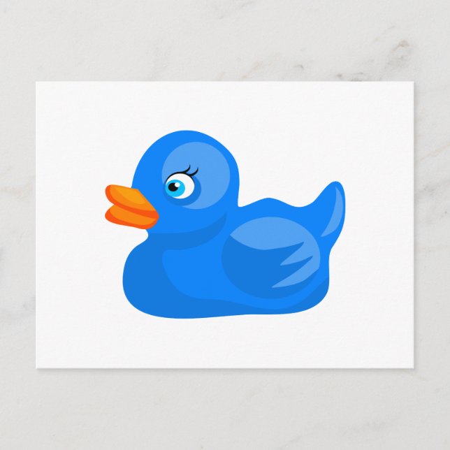 Blue Rubber Duck Postcard (Front)
