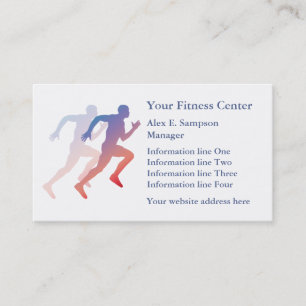 Blue Runner Fitness Business Template Card