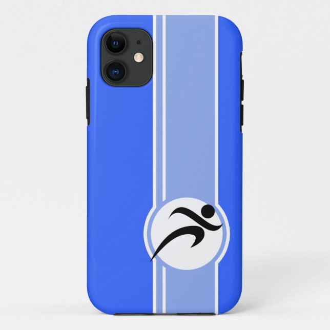 Blue Running Case-Mate iPhone Case (Back)