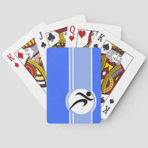 Blue Running Playing Cards