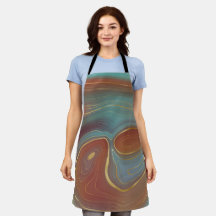 Blue & Rust Marble Aprons
