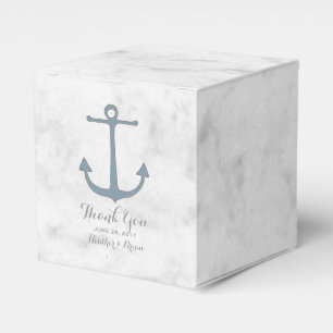 Blue Rustic Anchor Wedding Favour Box