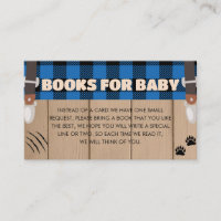 Blue Rustic Plaid Lumberjack Books for Baby
