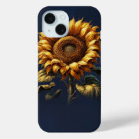 Blue Rustic Sunflower 