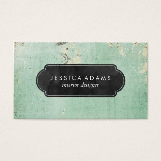 Blue Rustic Vintage Professional Business Card