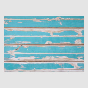 Blue Rustic Wood  Tissue Paper