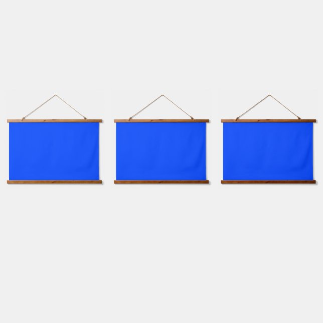 Blue (RYB) (solid colour) Hanging Tapestry (Triple)