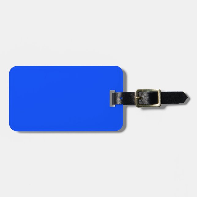 Blue (RYB) (solid colour) Luggage Tag (Front Horizontal)