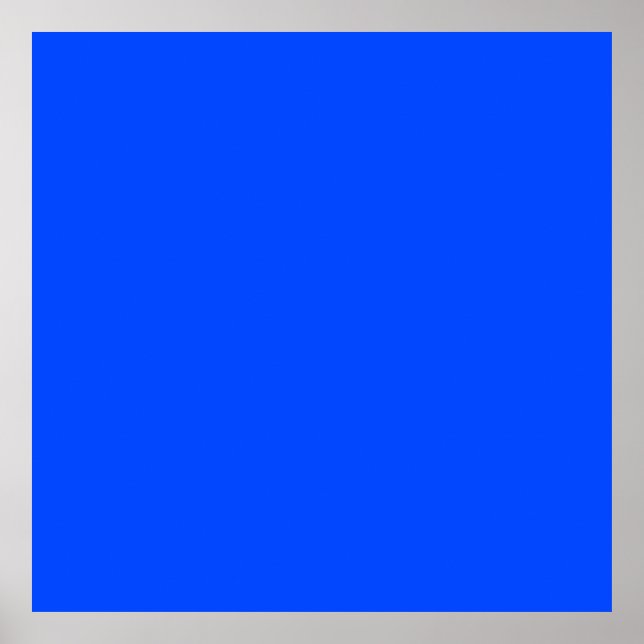 Blue (RYB) (solid colour) Poster (Front)