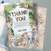 Blue Safari animals, Wild One 1st birthday