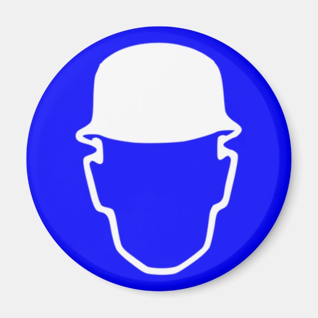 Blue Safety Helmet Magnet (Front)
