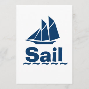 Blue Sailing Invitation