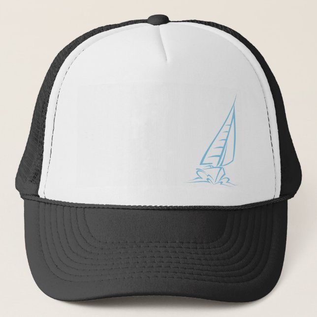 Blue Sailing Trucker Hat (Front)