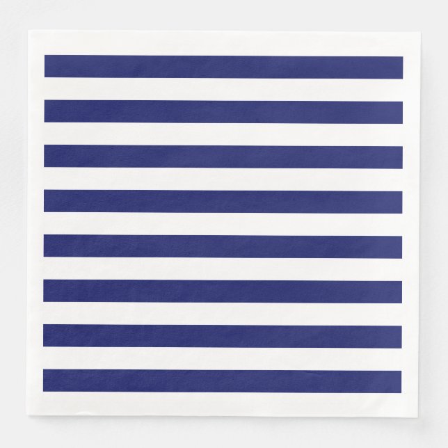 Blue Sailor Stripe Napkin (Front)