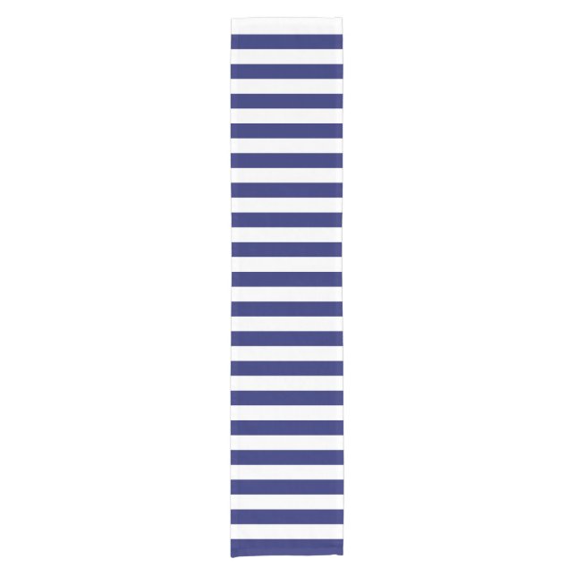 Blue Sailor Stripe Short Table Runner (Front)