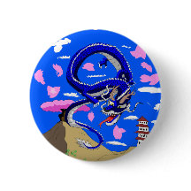 Blue Sakura Dragon Button
