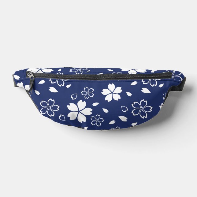 Blue Sakura Pattern Bum Bags (Lay Down)