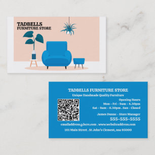 Blue Salon - Furniture Store Sales Business Card