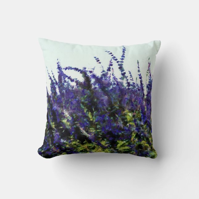 Blue Salvia Art Cushion (Front)
