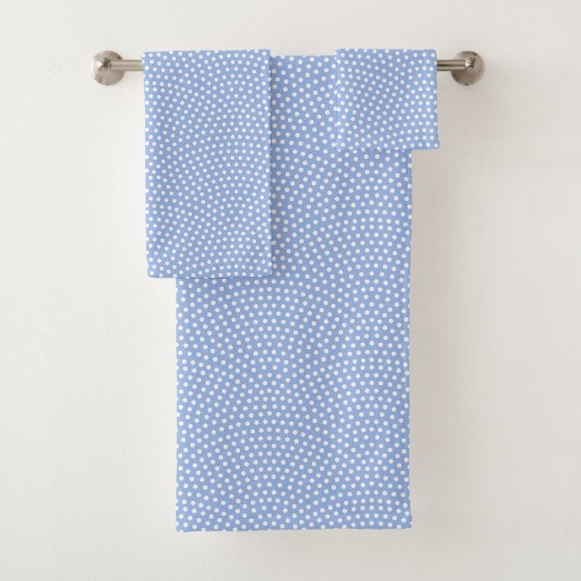 Blue Same Komon (large scale) Bath Towel Set (Insitu)