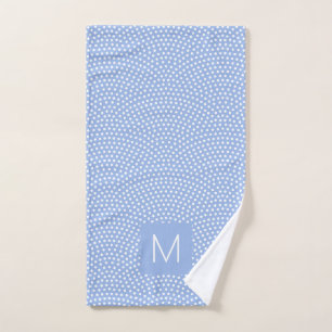 Blue Same Komon Monogrammed Bath Towel Set