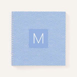 Blue Same Komon (shark skin) Monogrammed Notebook