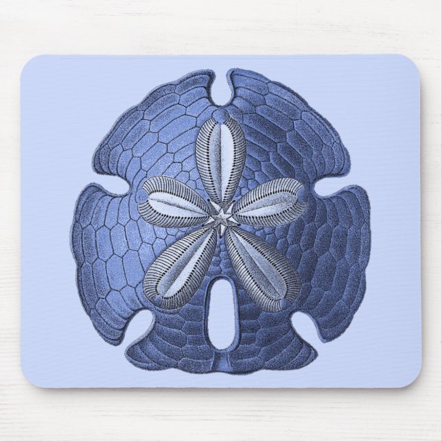 Blue Sand Dollar Mouse Mat (Front)