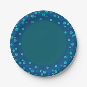 Blue Sand Dollars Paper Plate