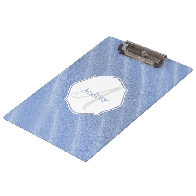 Blue Sand Ripples Personalised Clipboard (Angled)