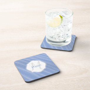 Blue Sand Ripples Personalised Coaster
