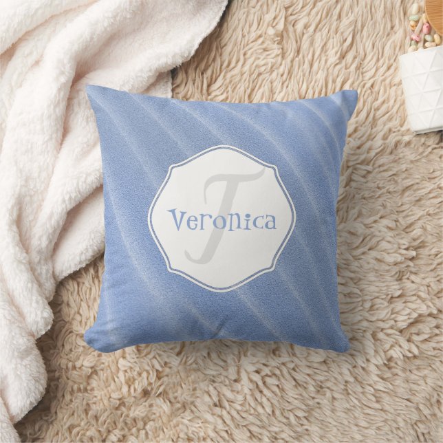 Blue Sand Ripples Personalised Pillow (Blanket)