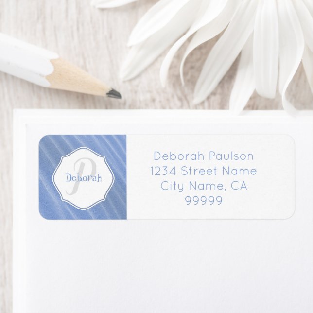 Blue Sand Ripples Personalized Address Label (Insitu)